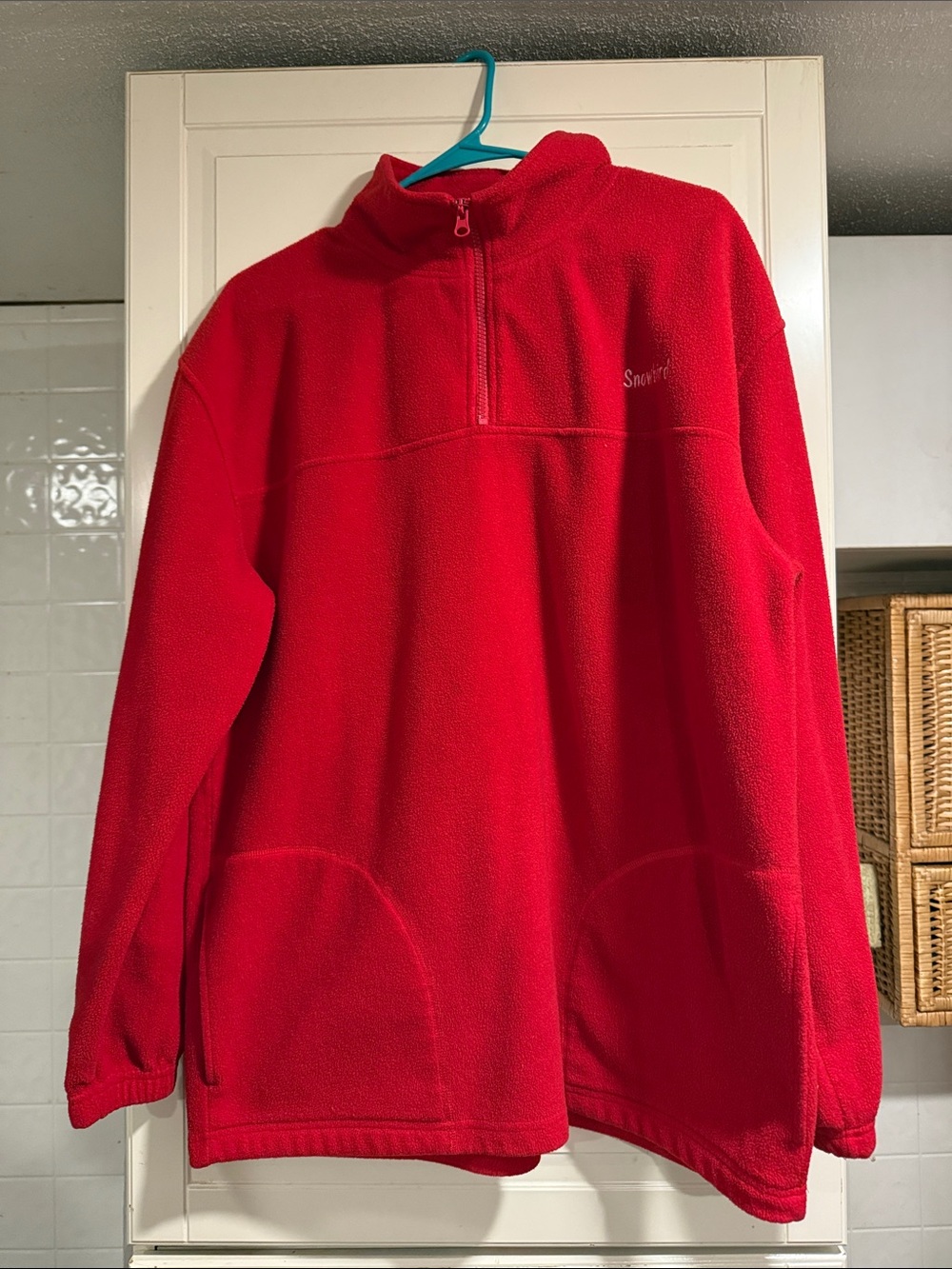 Profile Red Men's Quarter-Zip Fleece Sweater size large 6:11
